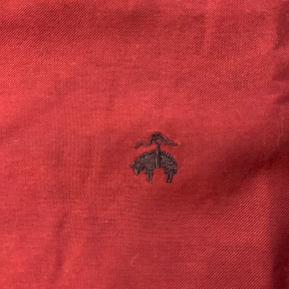 Brooks brothers Milano Oxford dress shirt size medium, burgundy - Picture 3 of 5